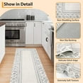 thumbnail image 4 of FairOnly 2'x6' Grey Geometric Runner Rugs for Hallway Non Slip Low Pile Entryway Rugs Indoor Floor Runner Rug, 4 of 6