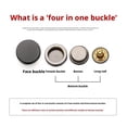 thumbnail image 2 of Brass Snap Buttons for Down Jackets - Set with Mother-and-Daughter Buttons and Concealed Style, 2 of 5