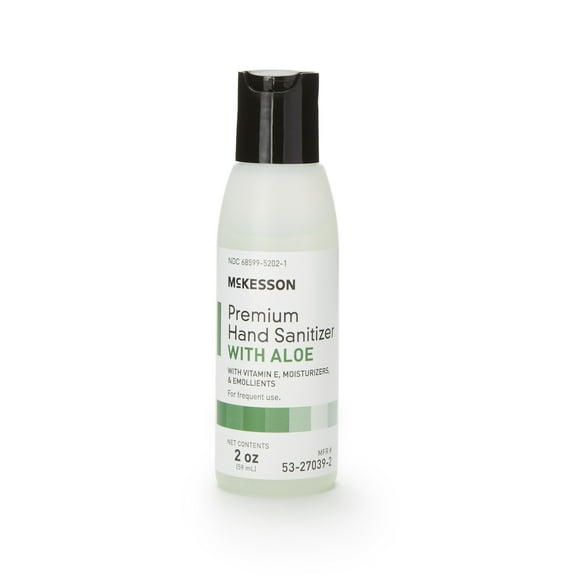 McKesson Premium Hand Sanitizer - Travel Size Gel Sanitizer with Aloe for Frequent, On-The-Go Use - Spring Water Scent, 2 oz, 1 Count, 48 Packs, 48 Total