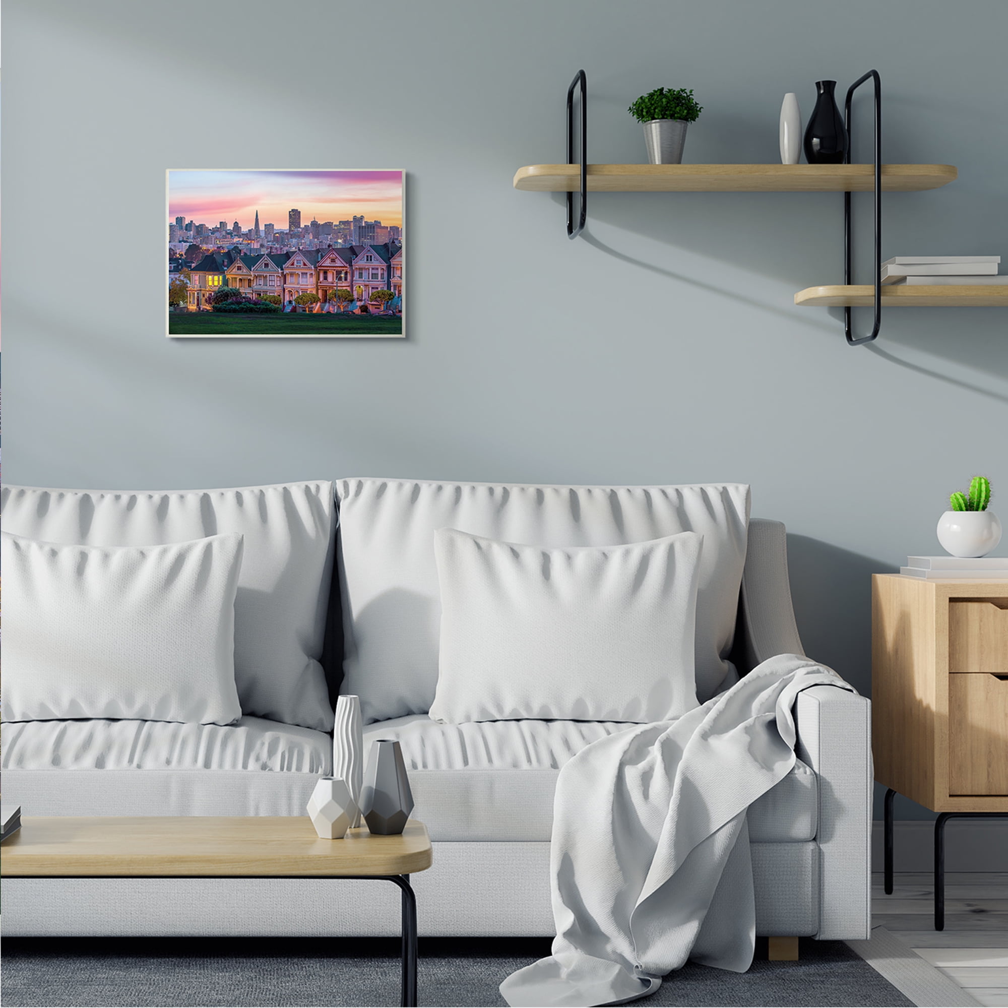Stupell Industries San Francisco California Sunset Cityscape Architecture Town & City Photography Unframed Art Print Wall Art, 13 x 19