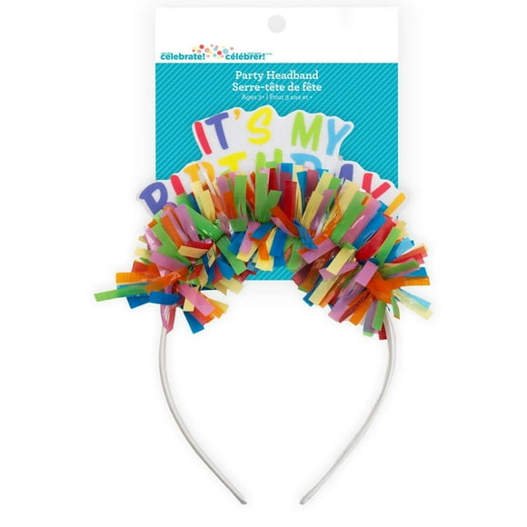 Way To Celebrate Glitter Candle Pom Pom Headband, Felt Headband