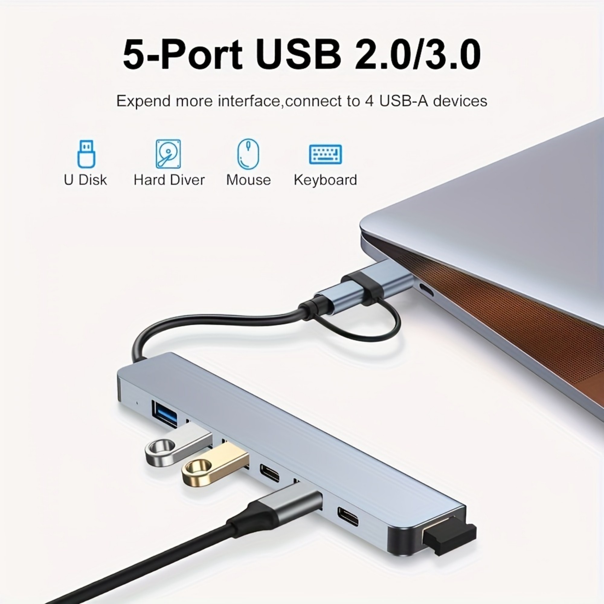 Jous 8-in-1 USB-C Hub with Card Reader and Audio Jack photo 7