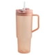 thumbnail image 1 of Termo de Plástico con Tapa Doble y Popote, Vaso Alto Reutilizable con Asa Ergonómica, Capacidad 1.2 Litros, Color Rosa, 1 of 6