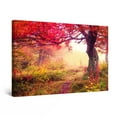 thumbnail image 1 of Startonight Canvas Wall Art Fairy Landcape in Red Forest Large Framed 32" x 48", 1 of 6