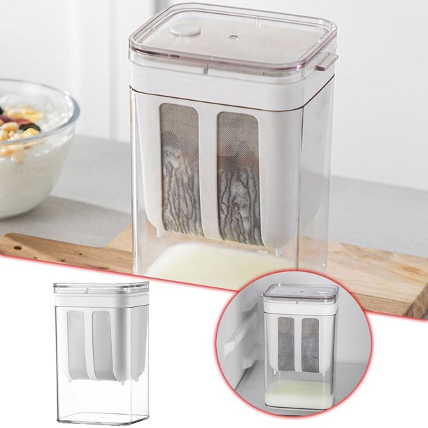 Colador de yogur, colador de malla fina, colador de alimentos para hacer jugo de té y arroz, filtro de leche de yogur griego espeso, utensilios de cocina, taza casera reutilizable con malla de acero