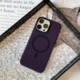 thumbnail image 1 of Matte Ultra-Thin for Magsafe Case For iPhone 16 15 14 13 12 11 Pro Max Plus Magnetic Wireless Charger Hard PC Translucent Cover DarkPurple For iPhone 14Pro, 1 of 5