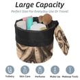 thumbnail image 2 of PhooArto Drawstring Cosmetic Bag, Barrel Shaped Portable Travel Makeup Bags, Vintage Map Octopus Pattern Large Capacity Waterproof Multifunctional Bucket Toiletry Bag, 2 of 6