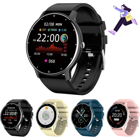Aptofit Smartwatch - Ultra-Thin Lightweight Body for All-Day Comfort, Waterproof, Scientific Sleep Monitoring, Built-in Weather Forecast, Long-Lasting Battery (Black)