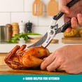 thumbnail image 4 of KUNIFU Poultry Shears, Multi-Function Kitchen Scissors, Spring Loaded Heavy Duty Sharp, Dishwasher Safe Stainless Steel, 4 of 6