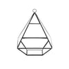 WGV Black Raised Pyramid Geometric Glass Terrarium - 6" Wide x 8" Height, Good quality Terrarium - 1 Pc