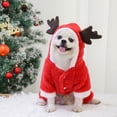 thumbnail image 3 of Pet Dog Cat Soft Winter Fleece Jumpsuit, Warm Snug Four-Legged Comfortable Coat, Cozy Snowsuit for All Breeds Cold Weather Outdoor Fun Red XL, 3 of 8