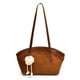 thumbnail image 3 of Bolso Mano Gamuza para Mujer Hombro Gran Capacidad Casual El (Beige), 3 of 9