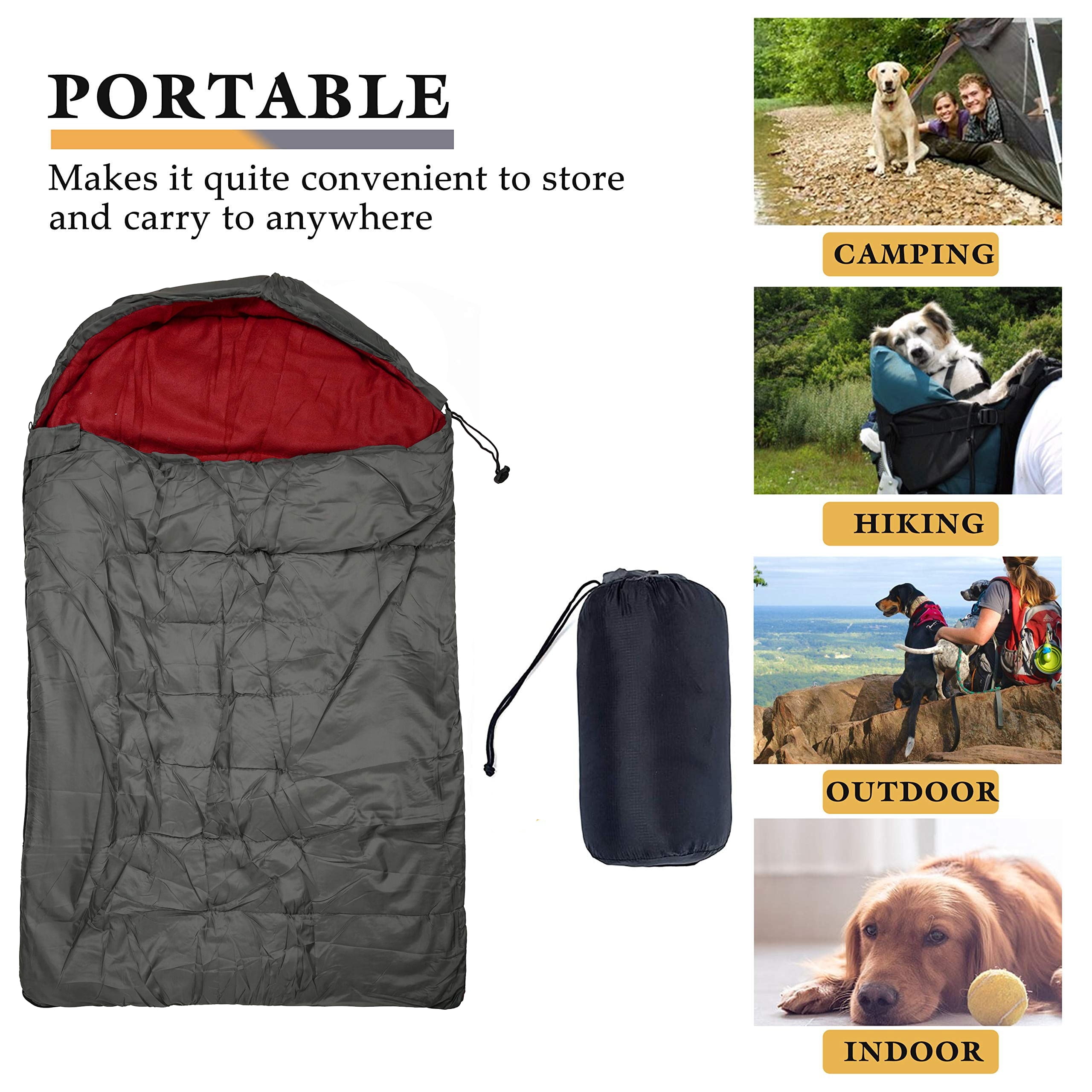 Dog Bed Sleeping Bag for Pet Warm Travel Bag Pet Sleeping Bag Backpack Portable Lightweight Dog Travel Bed Mattress Pets Mat for Traveling Camping Hiking Outdoor Indoor