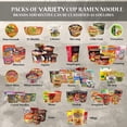 thumbnail image 2 of Ramen Captain Assorted Ramen Variety Bundle. Instant Noodle Box w/Fortune Cookie & Chopsticks - Nong Shim, Nissin, Samyang, Mama, Acecook, Kung-Fu, Ottogi with Extra Mix Brands. (15 pack cup, 2 of 5