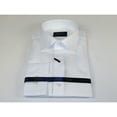 thumbnail image 3 of Men 100% Fancy Cotton Shirt Manschett Quesste Turkey Slim Fit 6041-03 White, 3 of 7