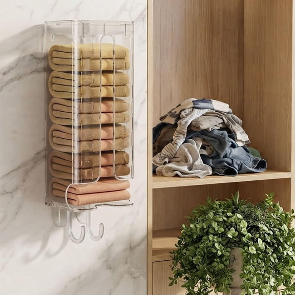 No-Drill Wall Mounted Sock Dispenser, Space-Saving Wardrobe Box, 1PC Clear | Transparent Hanging Socks Storage & Underwear Organizer, Multifunctional Container for Bedroom Closet