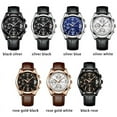 thumbnail image 3 of CRRJU Men Watch Waterproof Quartz Chronograph Sport Wristwatch Leather Business Male Clock Watch, 3 of 6