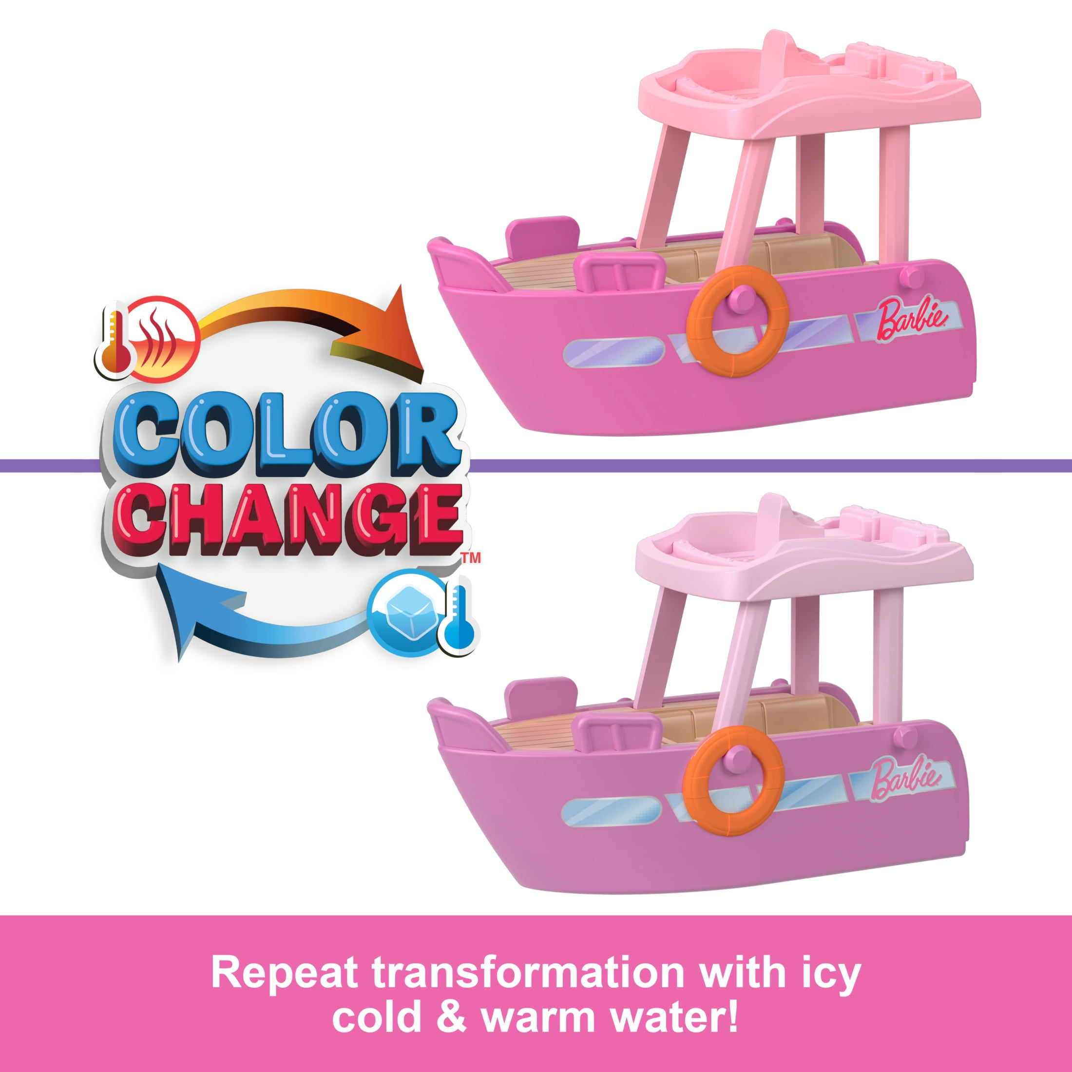 Barbie Mini BarbieLand Doll & Vehicle Set with 1.5inch Doll & Dream Boat with ColorChange  (图4) Barbie Mini BarbieLand Doll & Vehicle Set with 1.5inch Doll & Dream Boat with ColorChange  (图4)