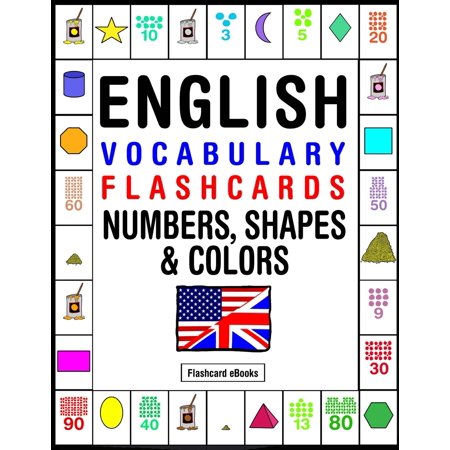 English Vocabulary Flashcards Numbers Shapes Colors Ebook - 