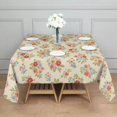 thumbnail image 3 of Pioneer Flower Floral Print Pattern Square Tablecloth, Waterproof Wipeable Spillproof Washable Table Cover for Home Kitchen Party Decor, 52"x52", 3 of 6