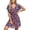 C-Purple57, variant on DHFJKG Womens Swimwear Cover Up Dress Floral Printed V Neck Short Sleeve Chiffon Mini Dress Coverups Summer Beach Vacation Clothes