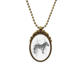 thumbnail image 1 of Mexican cebra blanco y negro simple Collar Colgante Vintage de bronce antiguo de joyeria de lujo de regalo Unbranded M, 1 of 3