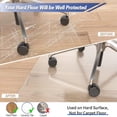 thumbnail image 5 of AUQ Office Chair Mat Transparent Appearance Office Chair Mat for Carpet Enhanced Stability Chair Mat for Carpet Easy to Install Convex 500*600mm, 5 of 7