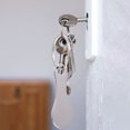 thumbnail image 4 of TABLZONE 3Pcs Plated Silver Shopping Trolley Token Key Holder with Convenient Operation and Installation, 4 of 6