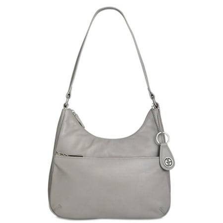 Nappa Vitello Leather - Giani Bernini Nappa Leather Hobo GreySilver