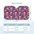 thumbnail image 2 of Kdxio Skull rose blue flower Print Windshield Sun Shade, Foldable Sun Blocker for Car,Truck,SUV Automotive Interior Sun Protection,Reflective Shade for Front Windshield(Medium), 2 of 6