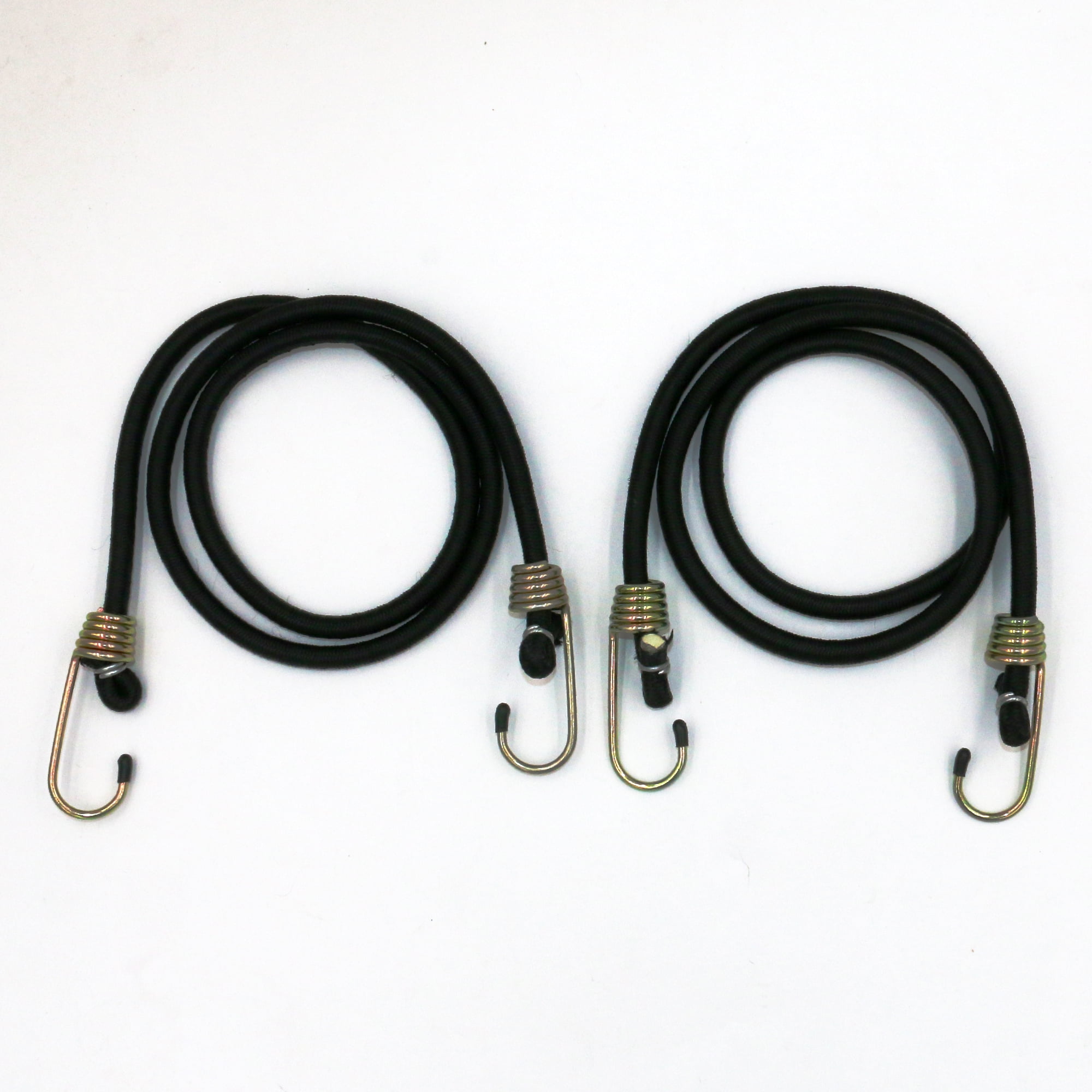 Hyper Tough 48 inch Heavy Duty Black Rubber Bungee Cords 2 Pack 