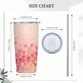 thumbnail image 3 of JRXY Pink Hearts Pattern 20oz Car Tumbler with Straw 20oz, 3 of 7