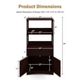 thumbnail image 2 of Gymax Bathroom Storage Cabinet w/Drawer Shelf Cupboard Floor Cabinet Espresso, 2 of 10