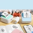 thumbnail image 3 of Portable Thermal Printer Mini Printer with Stickers Printer for Notes Journal DIY Kids Gift Blue,1 x label machine 1 x Type-C charging cable 1roll x printing paper 1 x English instruction manual, 3 of 8