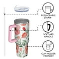 thumbnail image 4 of OBREWU Pioneer Flower Tumbler with Handle and Lid,Pioneer Flower 40oz Double Wall Vacuum Insulated Tumbler,Cups Gift for Women and Men, 4 of 7
