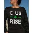 thumbnail image 2 of C Us Rise! Shamrock Sweatshirt Women -GoatDeals Designs, Female Small, 2 of 4