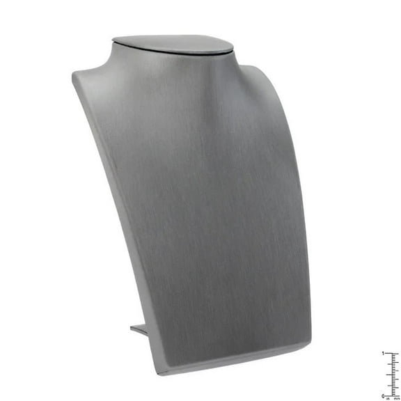 Novel Box Gray Leatherette Retractable Neckform Standing Bust