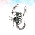 thumbnail image 2 of 1 unid Broche Breastpin Goteo de aceite Animal Forma de escorpión Aleación Decoración de Halloween para regalo (Azul plata), 2 of 5