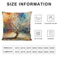 thumbnail image 5 of COMIO Watercolor Tree Throw Pillow Cover - Colorful Tree Pillow Covers Nature Forest Pillowcase Decor for Indoor Outdoor Home Sofa Bedroom Living Room, 5 of 5