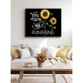thumbnail image 4 of Sunflowers Wall Art for Living Room,Canvas Picture Wall Decor for Bathroom Bedroom,Modern Bee You Are My Sunshine Black Painting Artwork for Office Kitchen Hallway Dining Room Home Decor 12"x16", 4 of 8