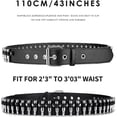 thumbnail image 4 of Studded Belt, Metal Punk Rock Rivet Belt with Bright Pyramid Studded for Women Men, 4 of 8