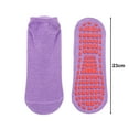 thumbnail image 6 of 1 Pair Trampoline Socks Anti-skid Silicone Grip Bottom Great Friction Solid Color High Elasticity Sweat Absorption Adult Home Yoga Socks Floor Socks, 6 of 8