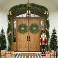 thumbnail image 3 of Yastouay 24 inch Christmas Wreaths for Front Door, Christmas Norfolk Pine Wreath with Pinecones for Indoor Outdoor Wall Windows Christmas Home Decor, 3 of 8