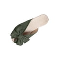 thumbnail image 1 of Zapatillas Abiertas Del Dedo Del Pie de las Mujeres Redonda Del Dedo Del Pie Diseño de Arco Plano, Tela de Lino-Como Mulas Casuales para Primavera Verano, 1 of 9