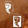 thumbnail image 2 of Silhouette Women Stencil 11.7x8.3 inch Beauty Lady Stencil Plastic Girl Wear Flowers Hat Pattern Stencils Reusable DIY Art and Craft Women Face Stencils for Home Wall Painting Decor, 2 of 9