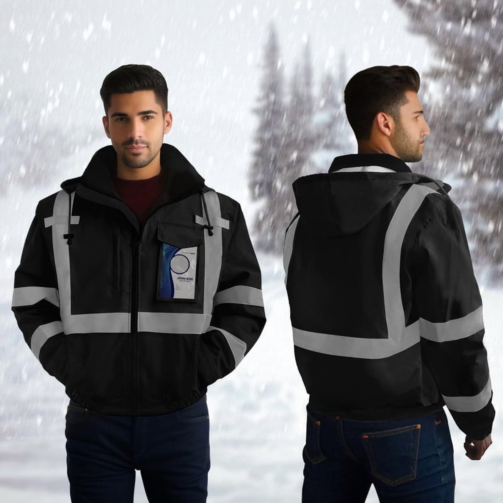 TCCFCCT Construction Jacket for Men, Waterproof Hi Vis Class 3