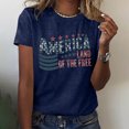 thumbnail image 4 of GERsome 4th of July T-Shirt American Flag Shirts for Women Short Sleeve Crewneck USA Print Patriotic Tops Stars and Stripes Tees S-2XL, 4 of 4