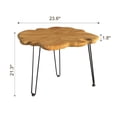thumbnail image 5 of Organizedlife Natural Edge Coffee Table - 24" Live Edge Wood End Table with 3 Hairpin Legs, Rustic Accent Side Table, Plant Stand Nightstand for Living Room, Bedroom, Patio, 5 of 5