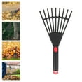 thumbnail image 4 of BERTDOMD Small Leaf Rake with Handle, Plastic Garden Rake Tool for Yard, Lawn, and Outdoor Cleanup, 4 of 6