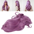thumbnail image 4 of Pelucas Esponjosas, Elasticidad Ajustable de Fibra A Alta Temperatura Peluca Ondulada Larga Purple para Halloween Para La Vida Diaria para Mujeres para la Fiesta, 4 of 7